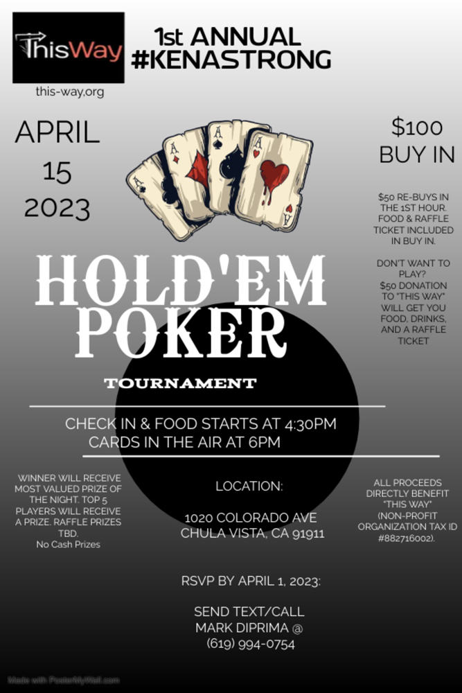 This Way's Hold'em Poker Charity Flyer.